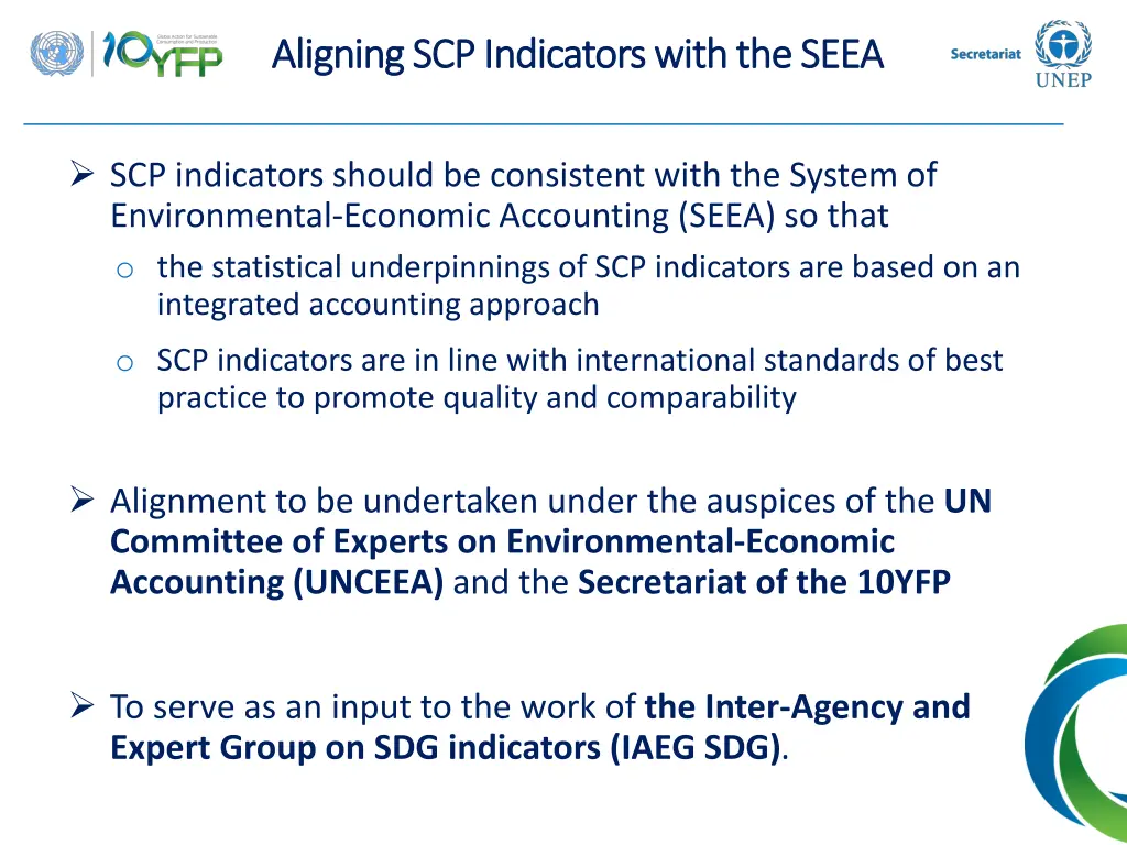 aligning scp indicators with the aligning