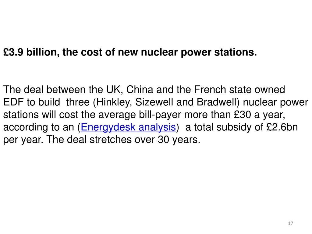 3 9 billion the cost of new nuclear power stations