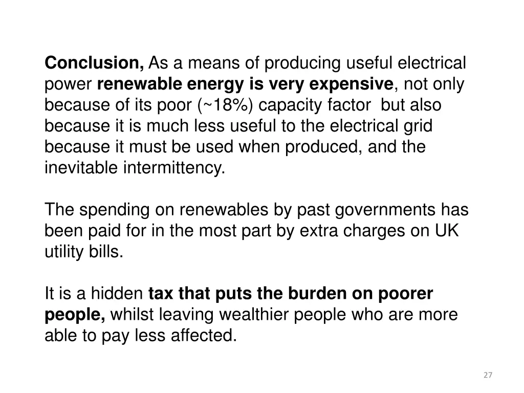 conclusion as a means of producing useful