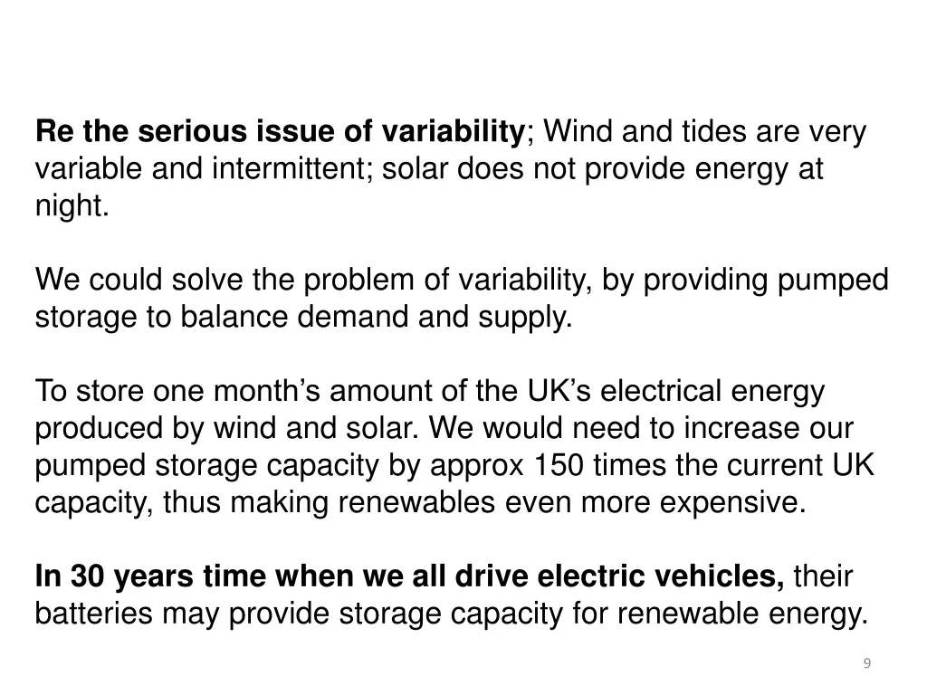 re the serious issue of variability wind