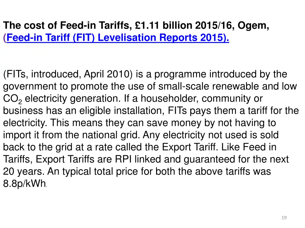 the cost of feed in tariffs 1 11 billion 2015