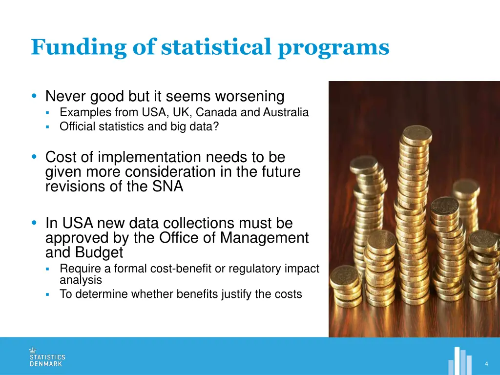 funding of statistical programs