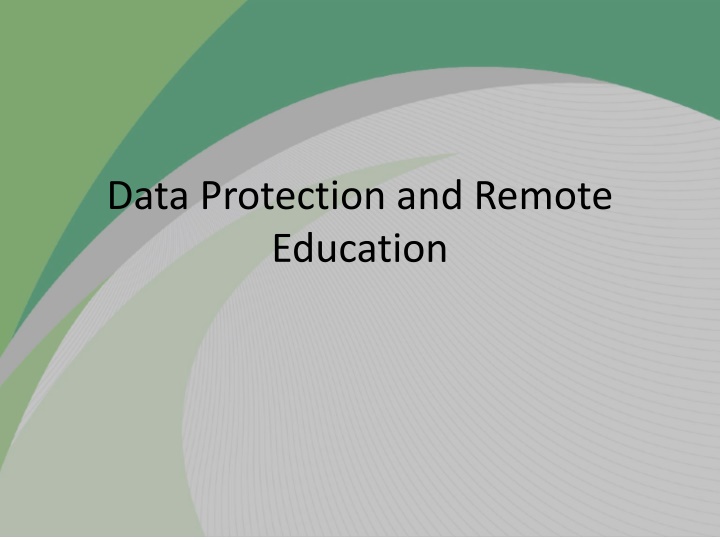 data protection and remote education