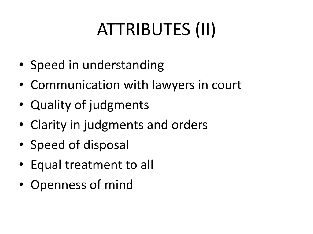 attributes ii