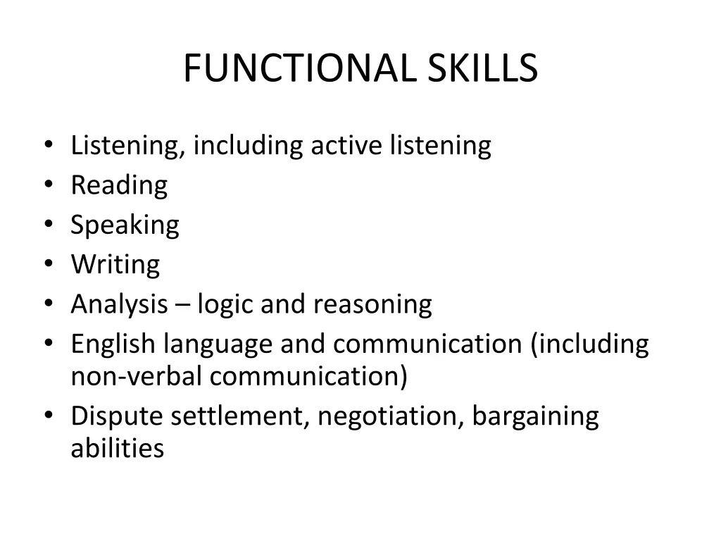 functional skills