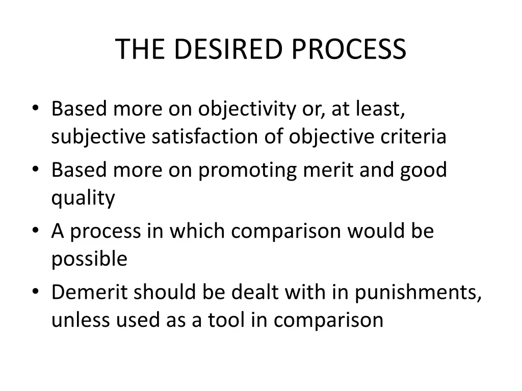 the desired process