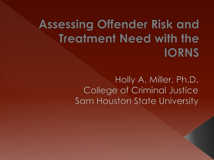 assessing offender risk and treatment need with