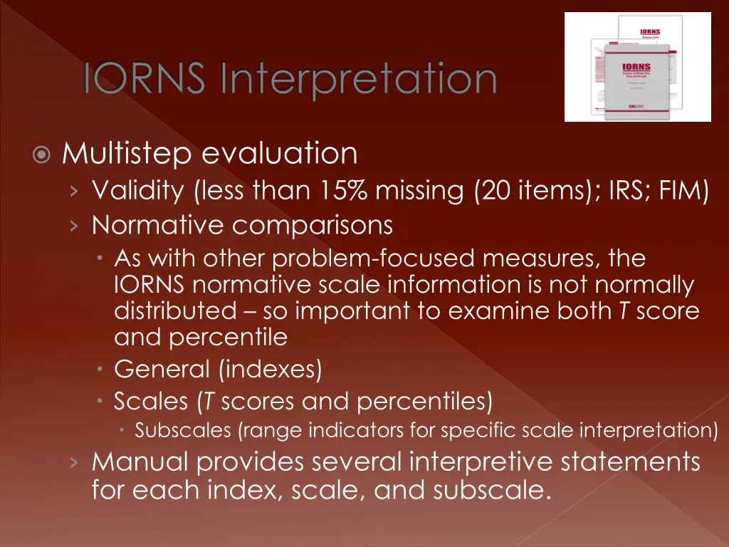 iorns interpretation