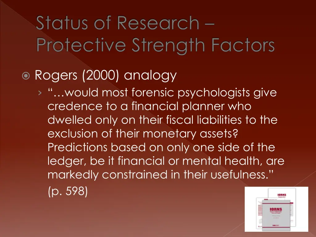 status of research protective strength factors 1