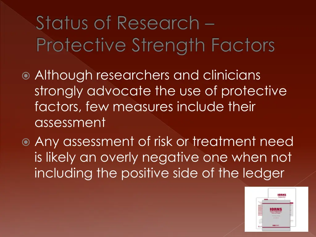 status of research protective strength factors 2