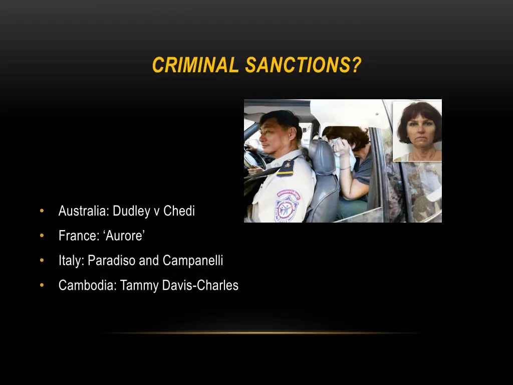 criminal sanctions