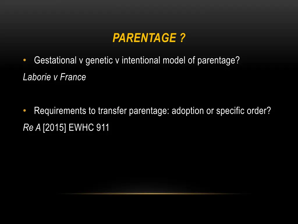 parentage