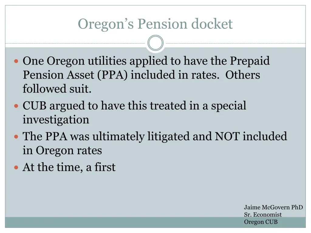 oregon s pension docket