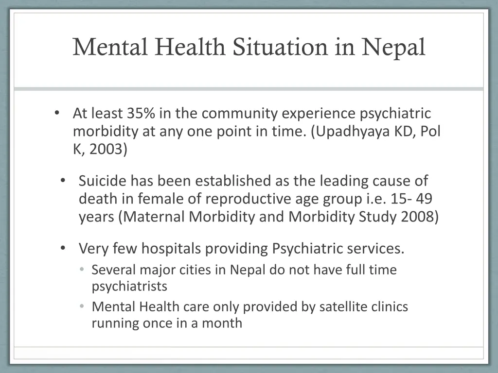 mental health situation in nepal 2