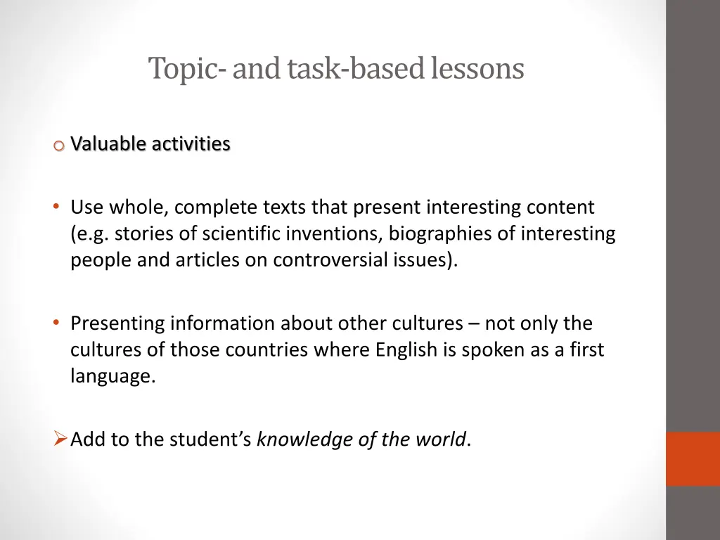 topic and task based lessons 3