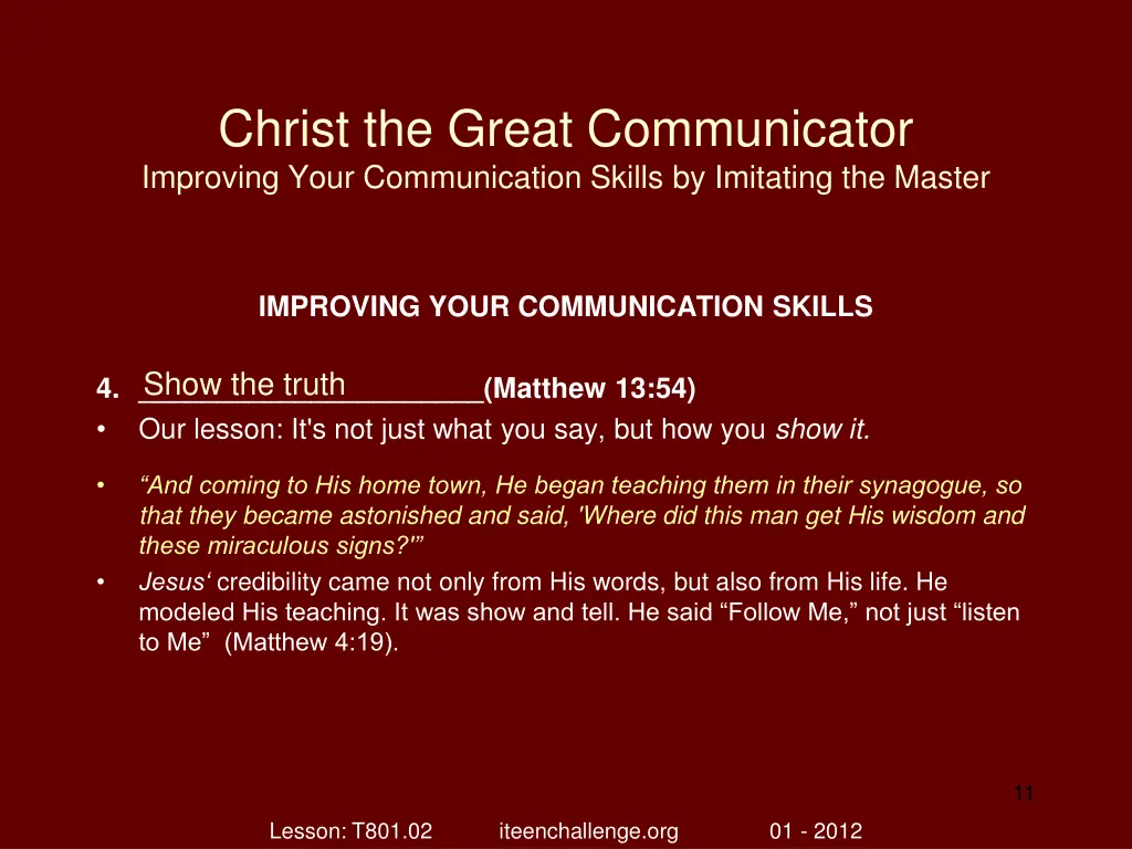 christ the great communicator improving your 10