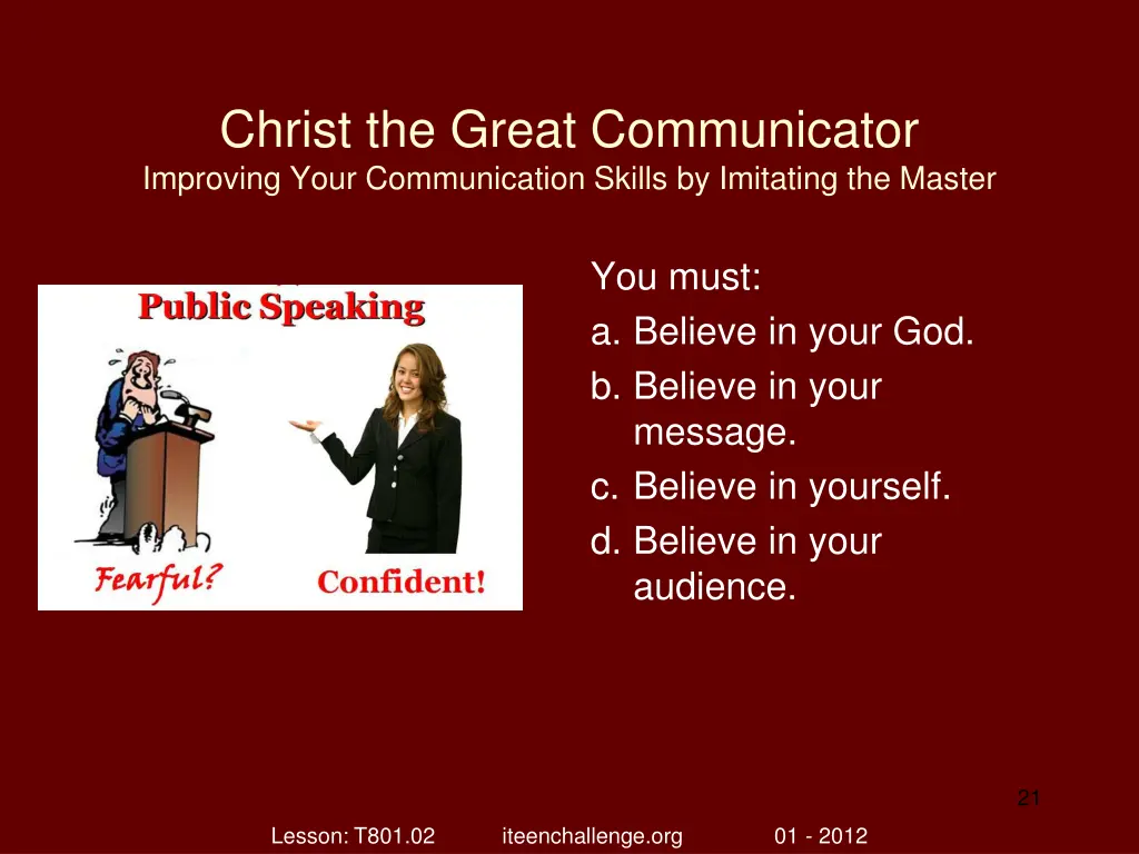 christ the great communicator improving your 20