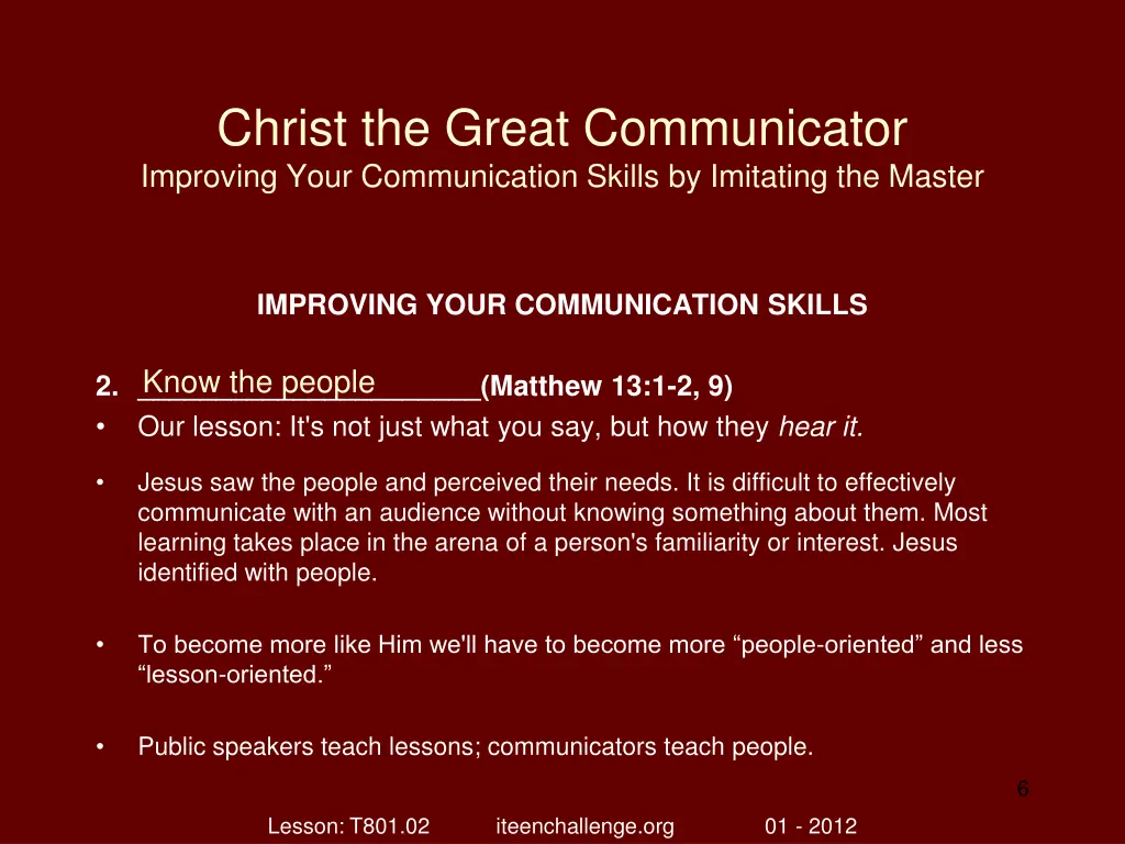 christ the great communicator improving your 5