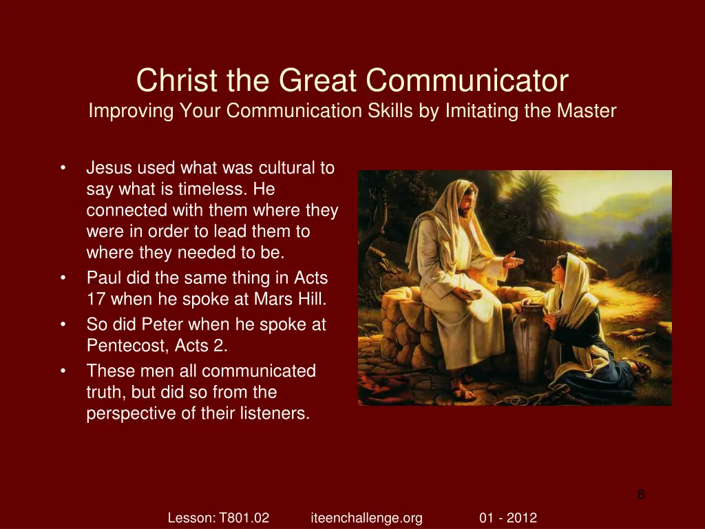 christ the great communicator improving your 7