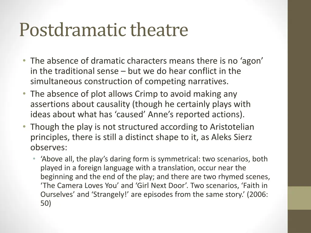 postdramatic theatre