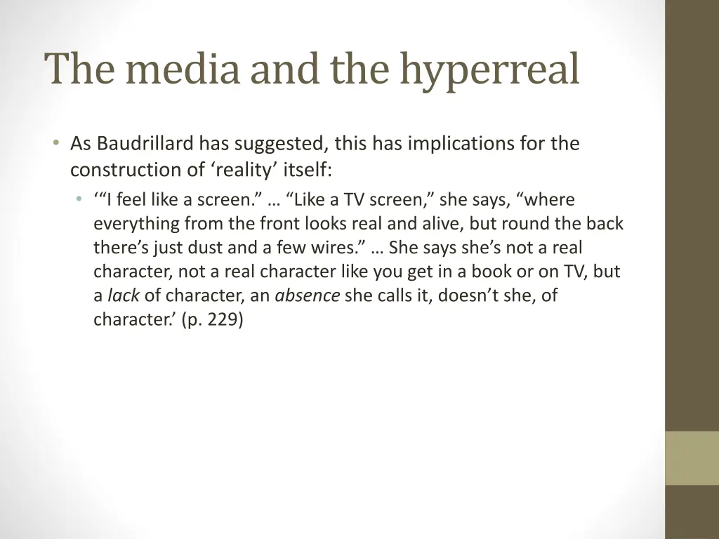 the media and the hyperreal 3