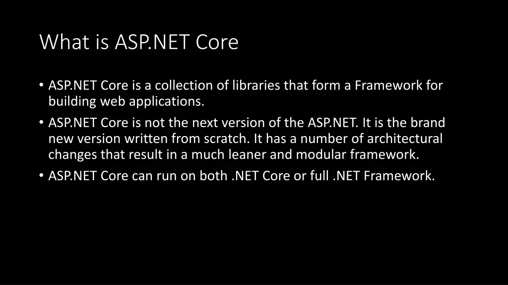 what is asp net core