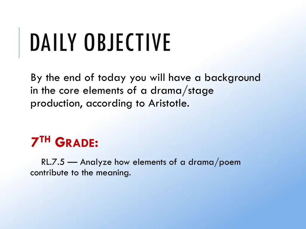 daily objective