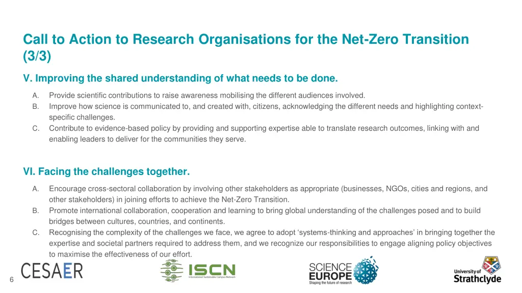 call to action to research organisations 2