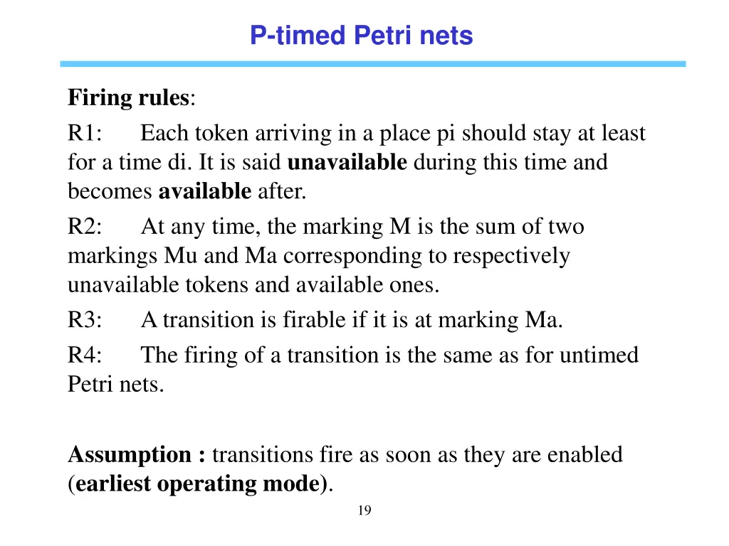 p timed petri nets 2