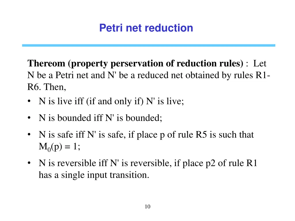 petri net reduction 6