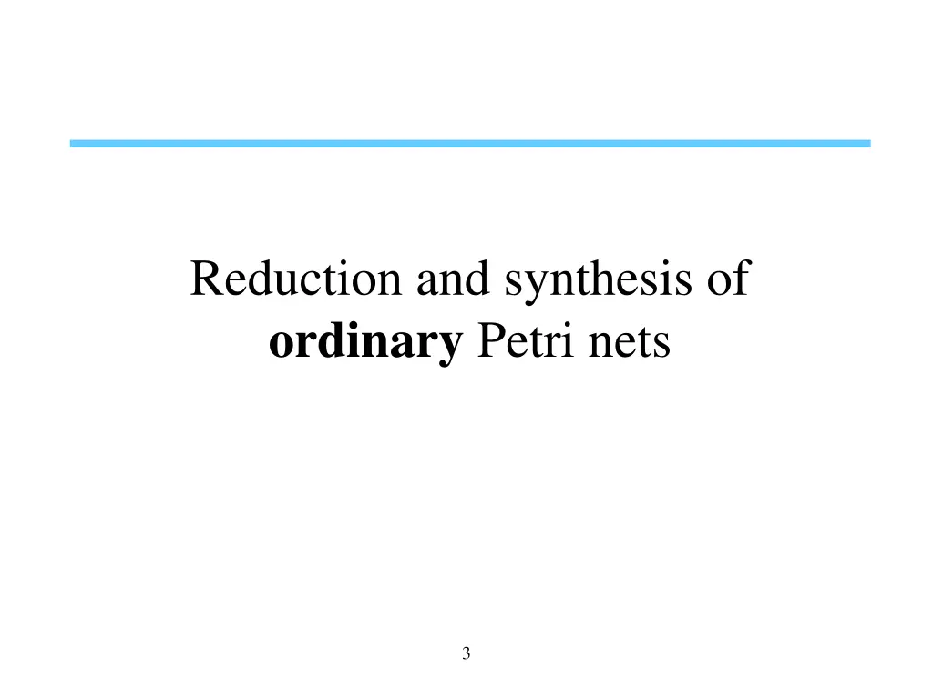 reduction and synthesis of ordinary petri nets