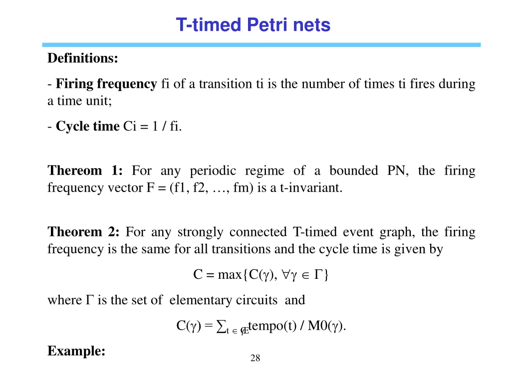 t timed petri nets 5