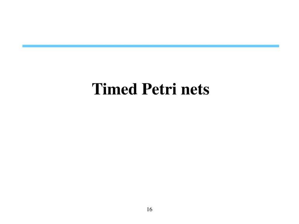 timed petri nets