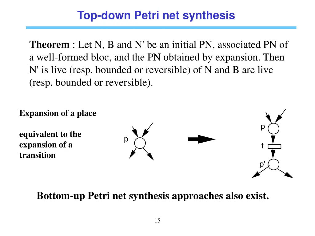 top down petri net synthesis 2