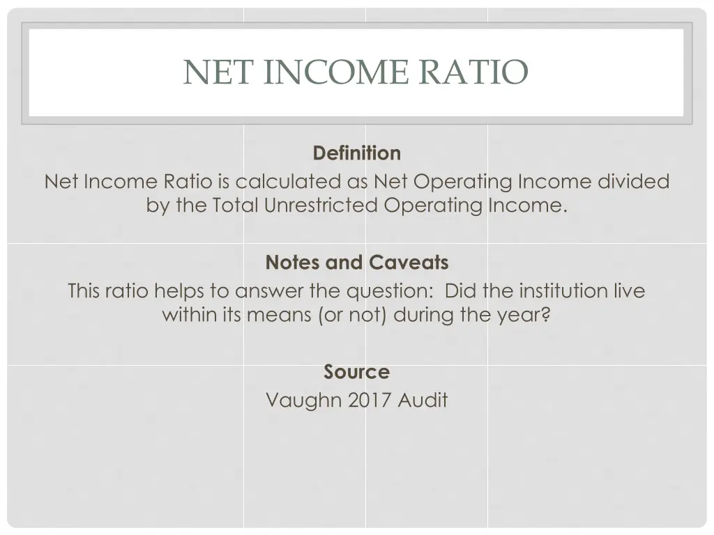 net income ratio