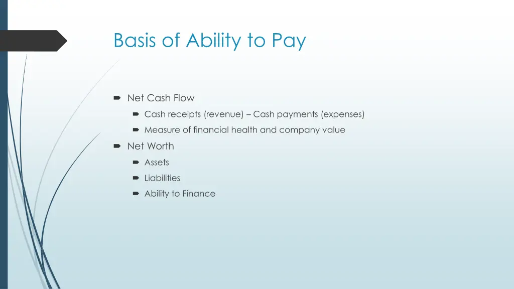 basis of ability to pay