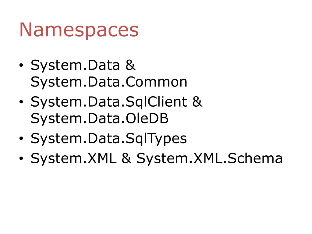 namespaces