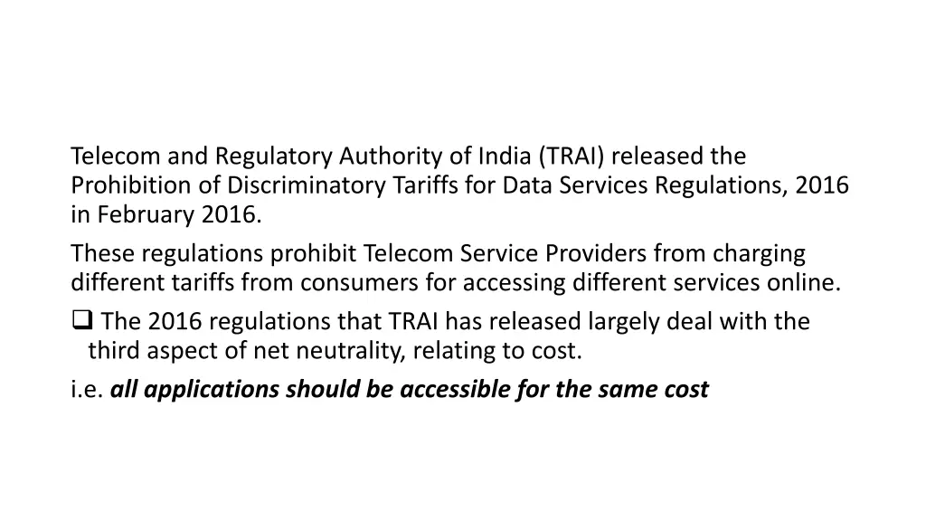 telecom and regulatory authority of india trai