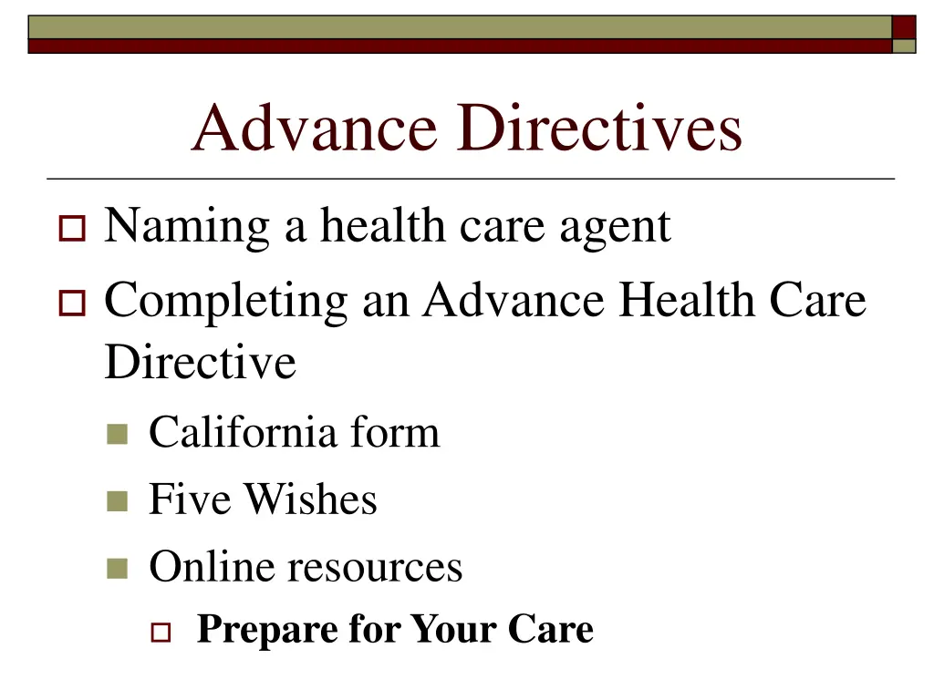 advance directives