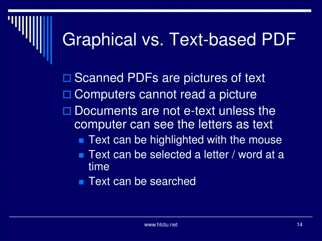 graphical vs text based pdf