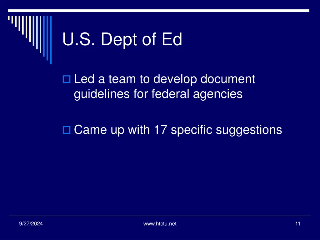 u s dept of ed