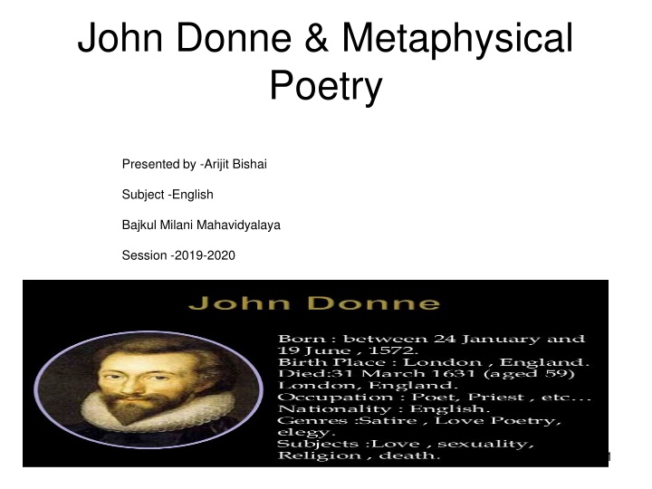 john donne metaphysical poetry