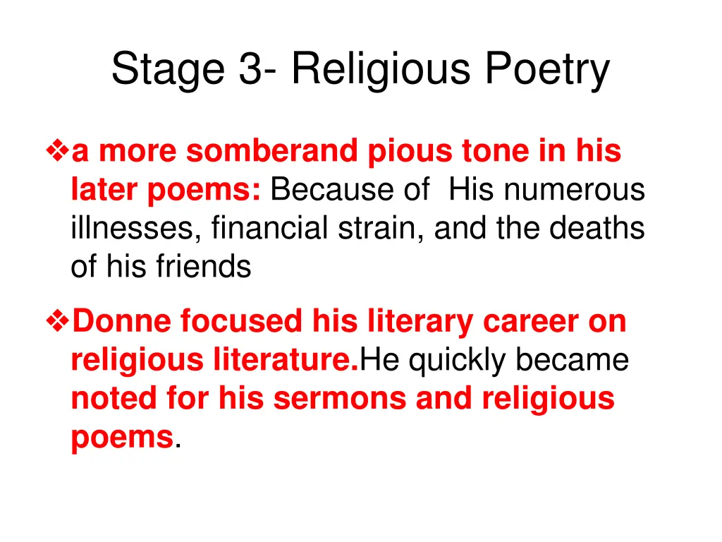 stage 3 religious poetry