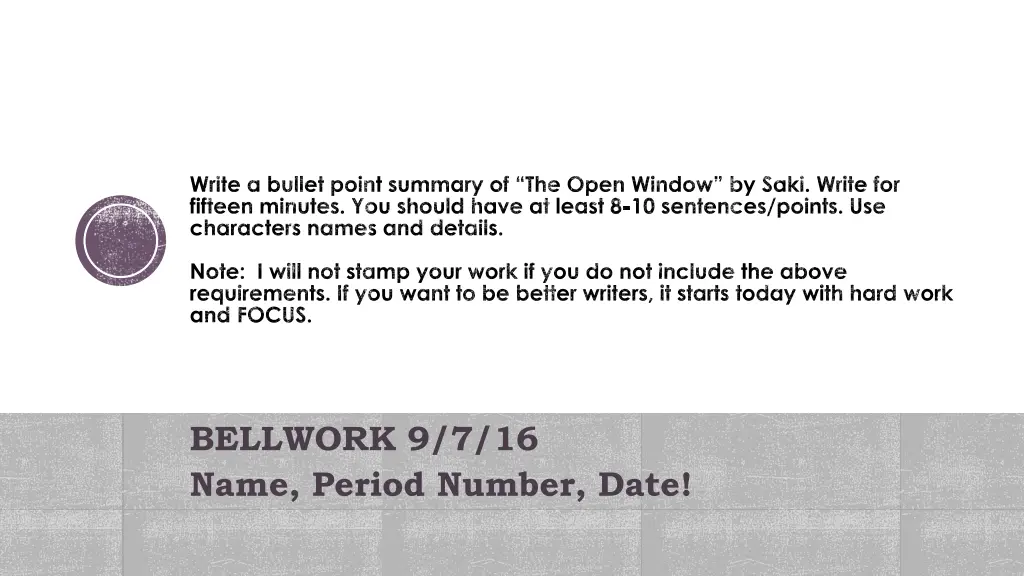 write a bullet point summary of the open window