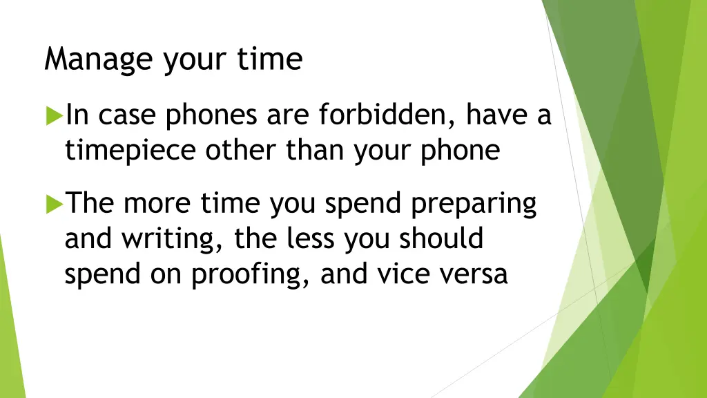 manage your time