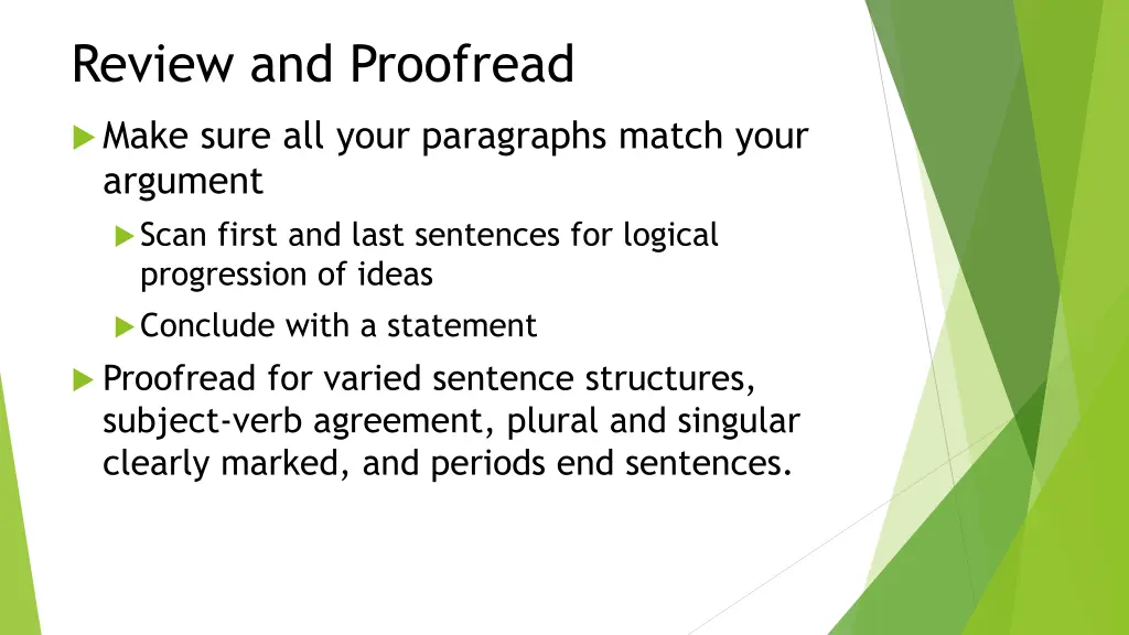 review and proofread