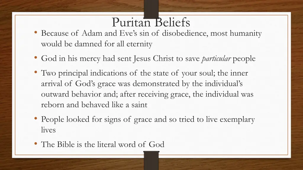 puritan beliefs