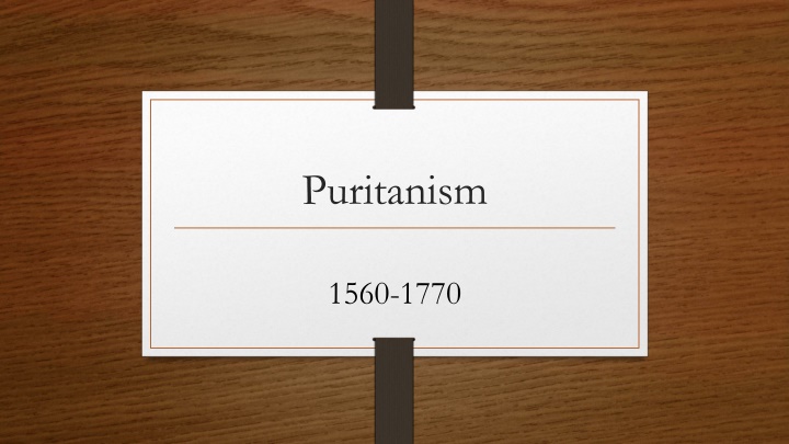 puritanism