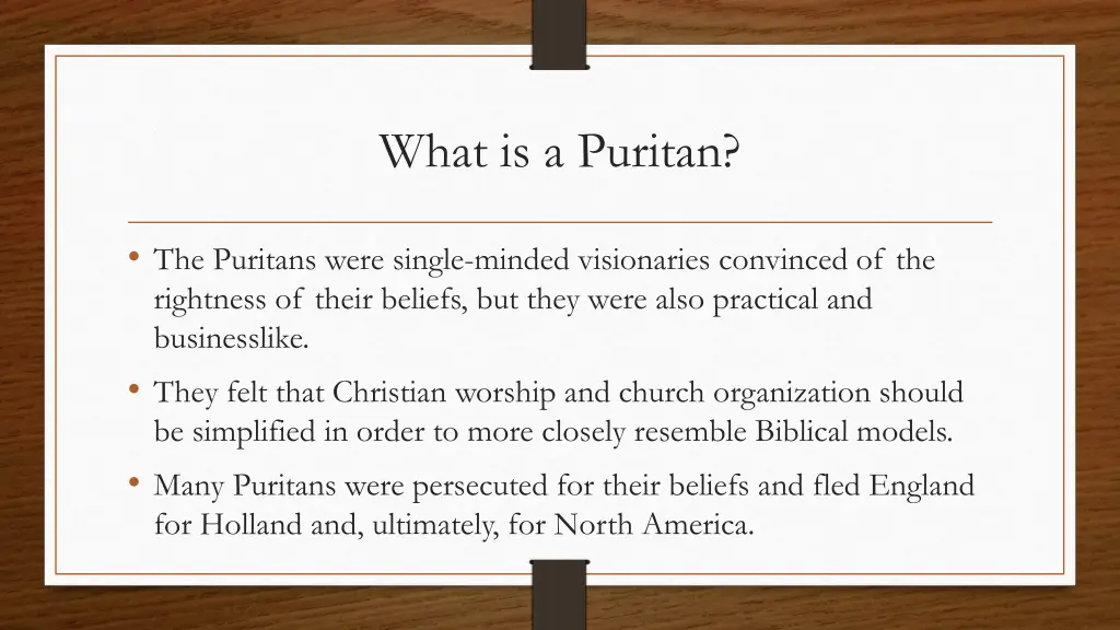 what is a puritan