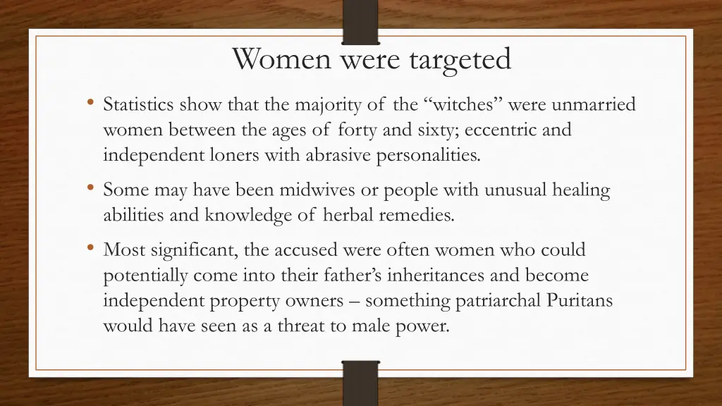 women were targeted